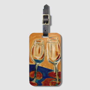 Två Vin-glasbagagetagare Bagagebricka
