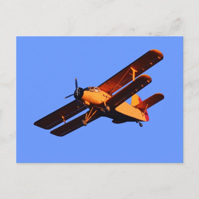 Två Vingar-flygplan, gamla Flygplan Vykort (Framsida)