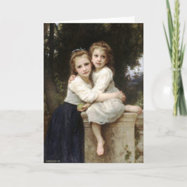 Två Vintagar av konstnärer från Bouguereau Card Kort
