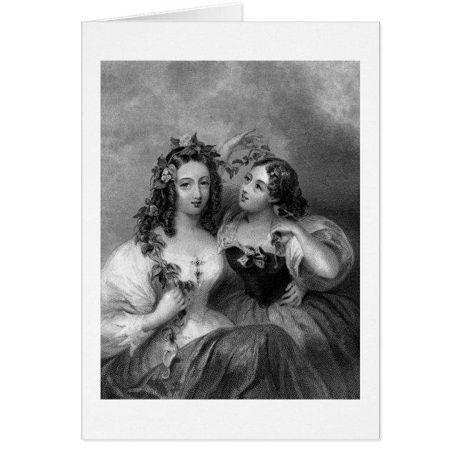 Två Vintagar. Hälsningskort (Framsidan)