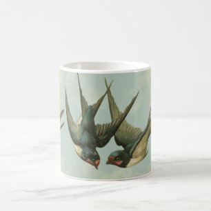 Två Vintagar Sväljer Kaffemugg