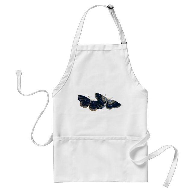 Två Vintage Butterflies Förkläde (Framsidan)