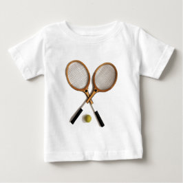 två vintagetennisracket, sportar, matcher, tee shirt