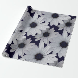 två vita blommor presentpapper