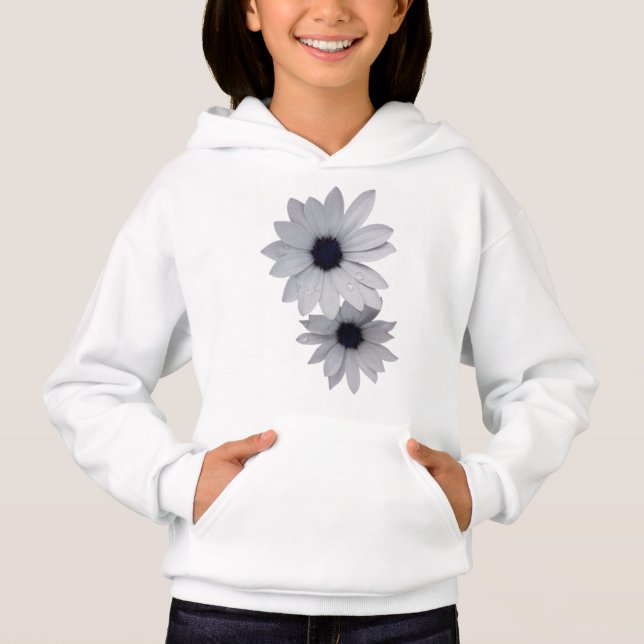 två vita blommor t shirt (Framsida)