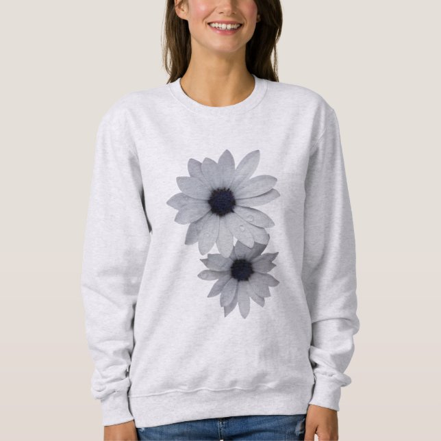 två vita blommor t shirt (Framsida)