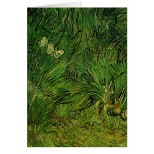 Två vita fjärilar av Vincent van Gogh Hälsningskort