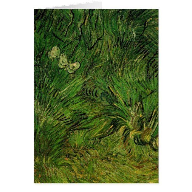 Två vita fjärilar av Vincent van Gogh Hälsningskort (Framsidan)