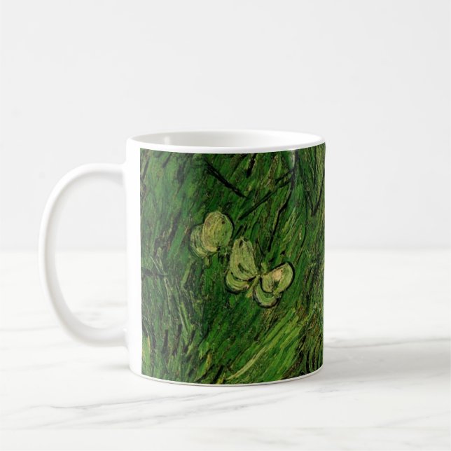 Två vita fjärilar av Vincent van Gogh Kaffemugg (Vänster)