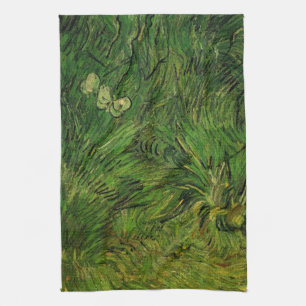Två vita fjärilar av Vincent van Gogh Kökshandduk