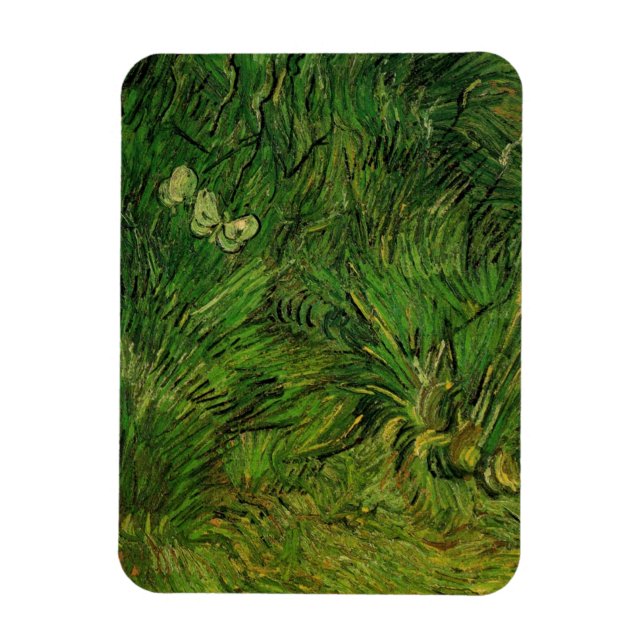 Två vita fjärilar av Vincent van Gogh Magnet (Vertikal)