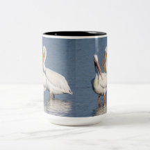 Två vita pelikaner-mugg