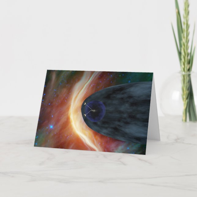 Två Voyager rymdfarkoster utforskar turbulent rymd Kort (Framsida)