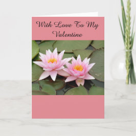 Två Waterlilies Valentine-kort Helgkort