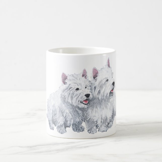 Två West Highland White Terriers Kaffemugg (Center)