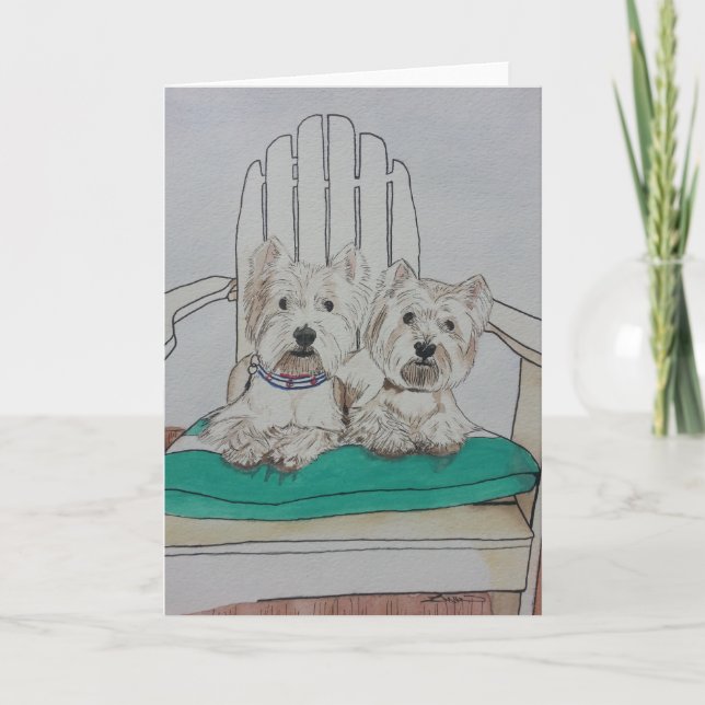Två Westie Pals Kort (Framsida)