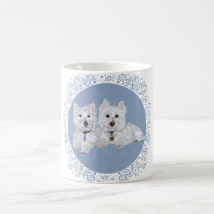 Två Westies Kaffemugg