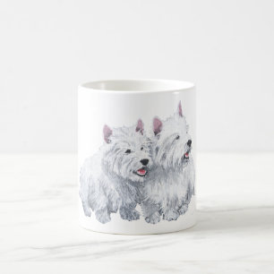 Två Westies Kaffemugg