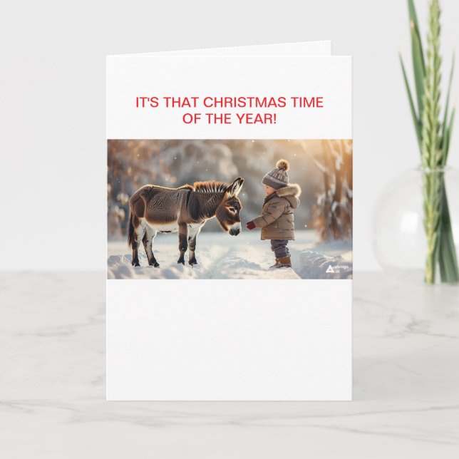 TVÅ WINTER-VÄNNER I CHRISTMAS INBJUDAN (Framsida)