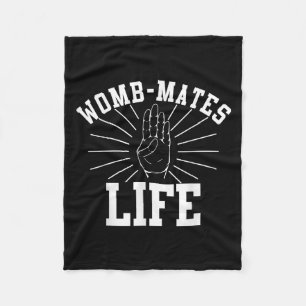 Två Womb-kompisar Baby Syskon Gravid citat Pun Gi Fleecefilt