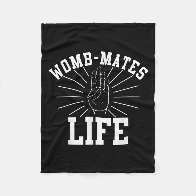 Två Womb-kompisar Baby Syskon Gravid citat Pun Gi Fleecefilt (Framsidan)