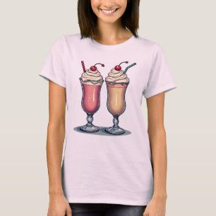 Två Yummy Milkshakes Kvinnors grafik T-Shirt