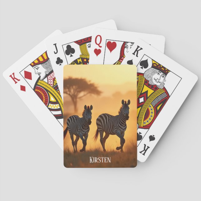 Två Zebröder Casinokort (Baksidan)