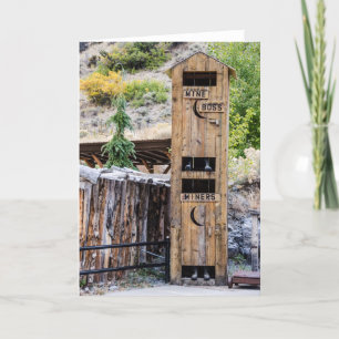 Tvåbokstavligt Outhouse - Privy - Bathroom - Humor Kort