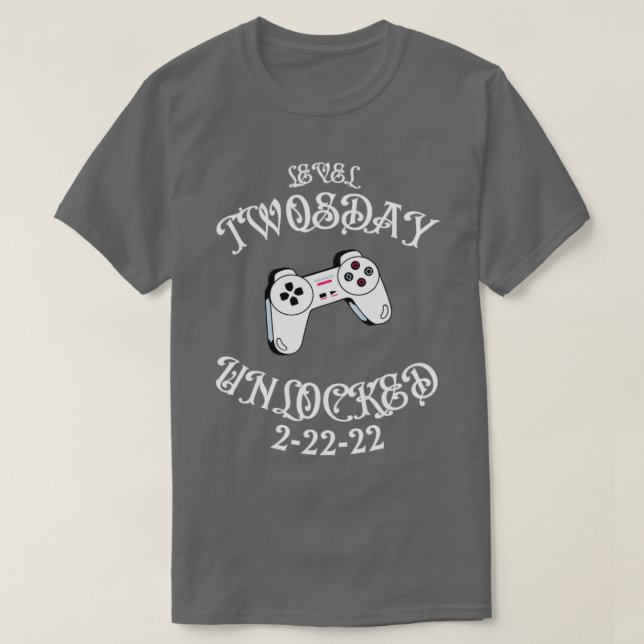 Tvådagars olåst spelare på nivå1 t shirt (Design framsida)