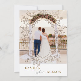 Tvådelad Modern Minimalist Vikbar Bröllopsklänning Inbjudningar