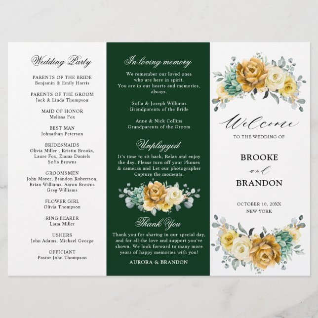 Tvåfaldigt program för Sage-Grönt för Gult av efte (Framsida)