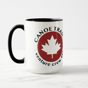 Tvåfärgad kaffe mugg med Maple Löv logotyp