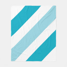 Tvåfärgad, randad fleecefilt