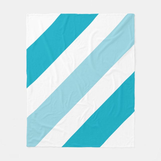 Tvåfärgad, randad fleecefilt (Framsidan)