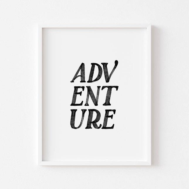 Tväfärgssvart äventyr-utskrift poster (Skapare uppladdad)