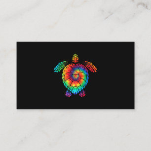 Tvåhavssköldpadda - tium dye Rainbow Hippie - ko Visitkort