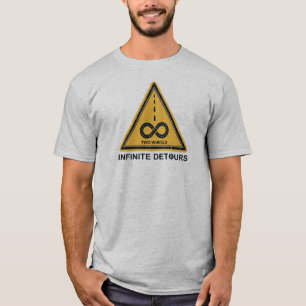 Tvåhjulig cykling med oändliga omvägar t shirt