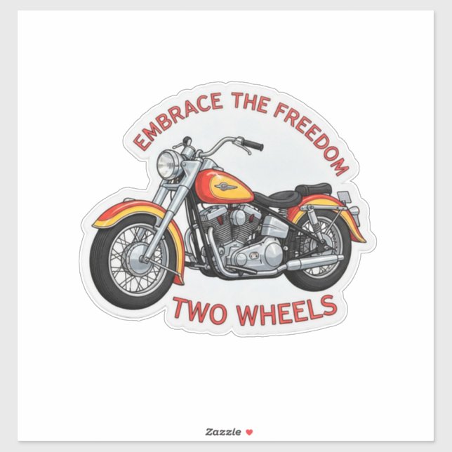 Tvåhjulig motorcykel dekal konst (Ark)