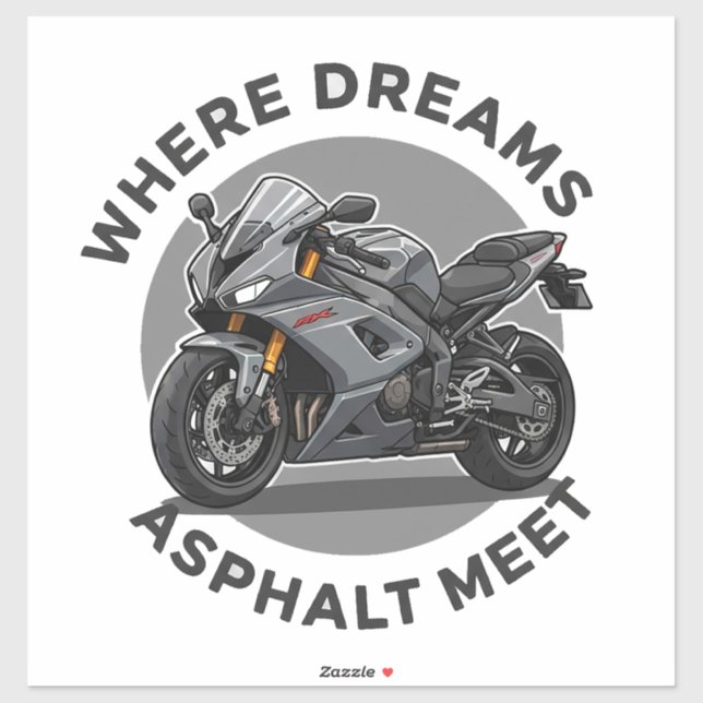 Tvåhjulig motorcykel dekal konst (Ark)