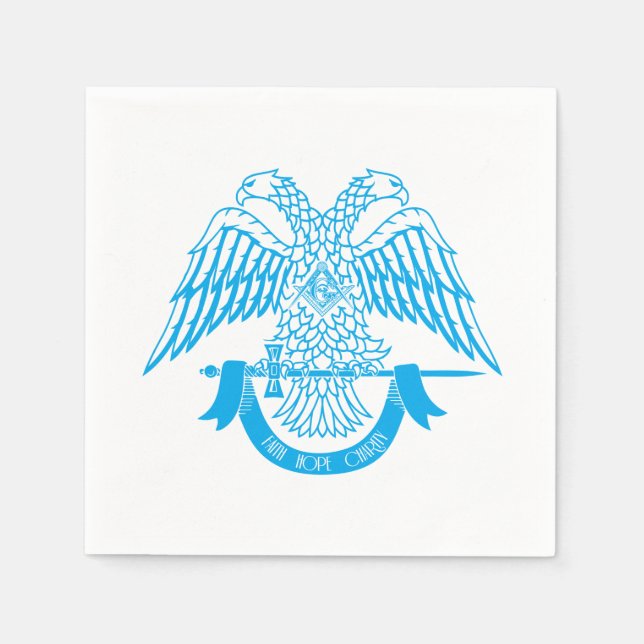Tvåhöns som Masonisk symbol Pappersservett (Framsidan)