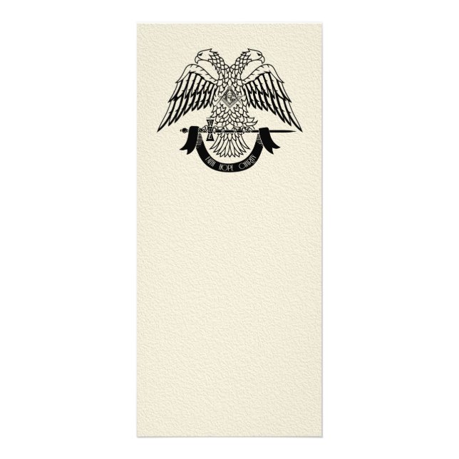 Tvåhöns som Masonisk symbol Reklamkort (Framsidan)