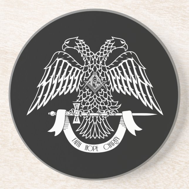 Tvåhöns som Masonisk symbol Underlägg (Framsidan)