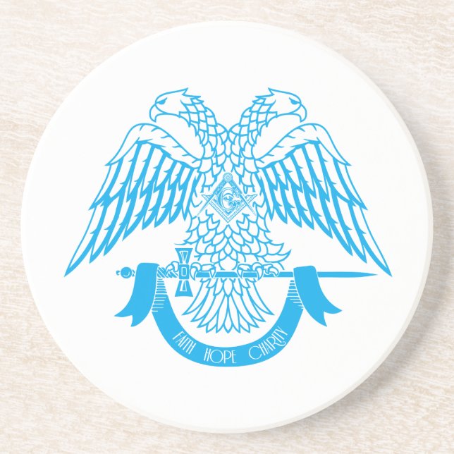Tvåhöns som Masonisk symbol Underlägg (Framsidan)