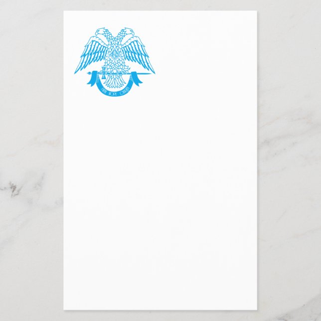 Tvåhövdad örn som frimurarsymbol flygblad (Framsidan)