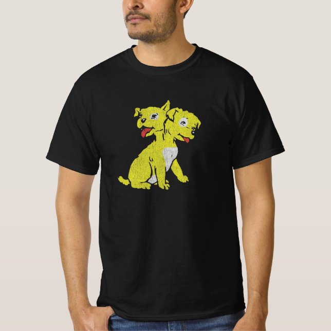 Tvåhövdad valp t shirt (Framsida)