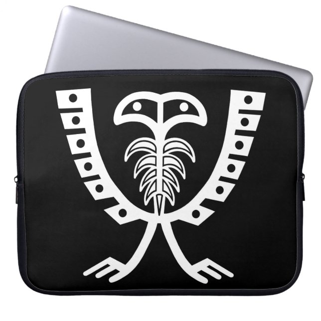 Tvåhövdad Vit Örn Laptop Fodral (Framsidan)