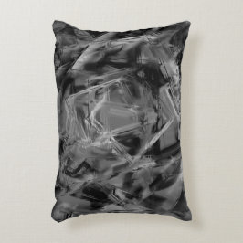 Tvajsade fyrkanter, grått och svarta 'penseldrag' prydnadskudde