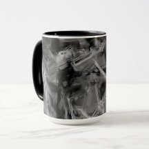 Tvajsade fyrkanter, svarta och grått 'penseldrag'