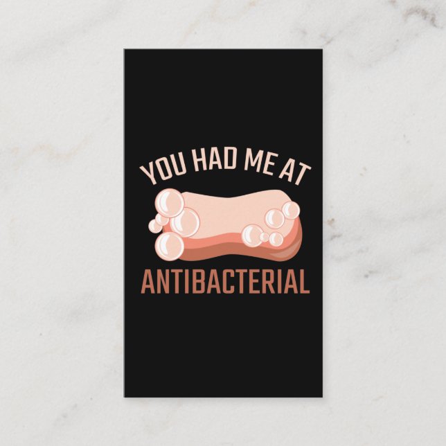 Tvåkapsmaskiner Neat freak Tvål Skapar antibiotika Visitkort (Framsida)