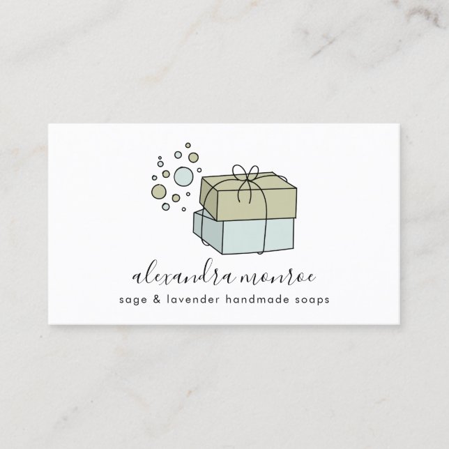 Tvål och bubblor | Handgjorda soap Artisan Visitkort (Framsida)